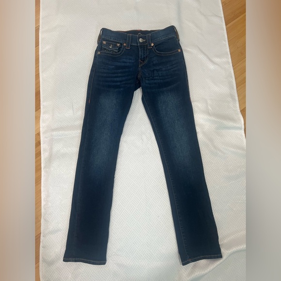 True Religion Ricky Relaxed Straight Jeans Size 28 Womens - Picture 2 of 13